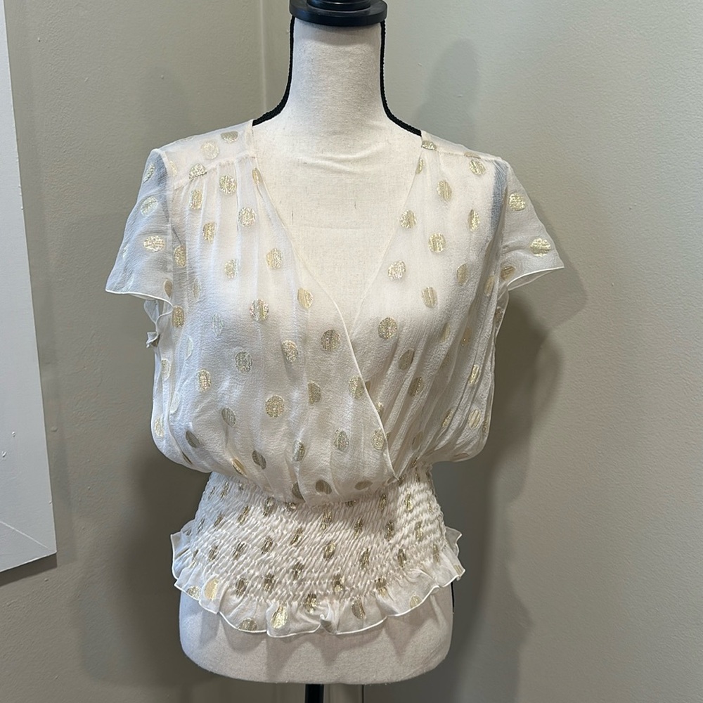 Emanuel Ungaro sheer silk blouse size 44